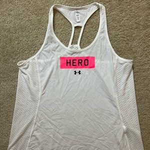 Women’s Size Large White Under Armor Athletic Tank-Top